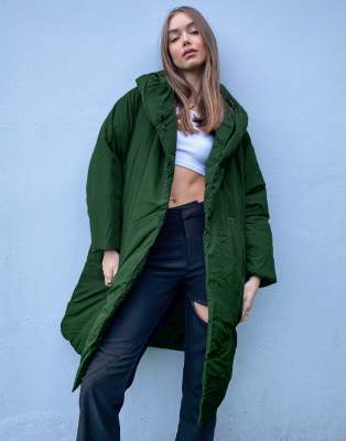 green duvet jacket