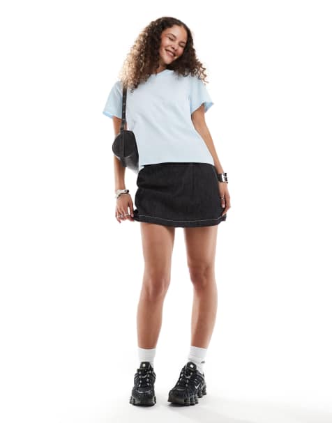 Monki – Jasnoniebieski T-shirt - view 1