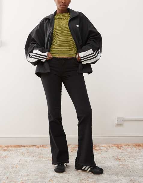 Monki - Jean bootcut stretch à taille basse - Noir délavé - view 1