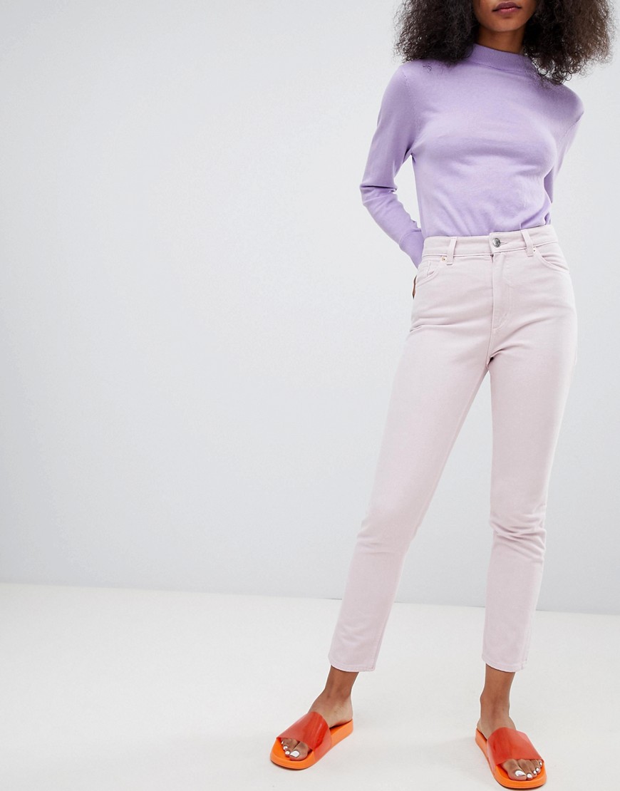 Monki – Jeans i mom jeans-modell-Rosa