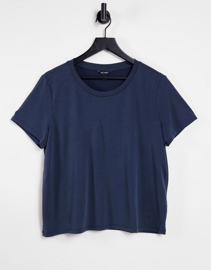 Monki - Jolina - T-shirt morbidissima blu navy
