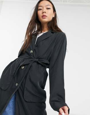 monki long belted coat