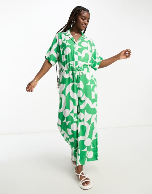 Monki 2024 jumpsuit green