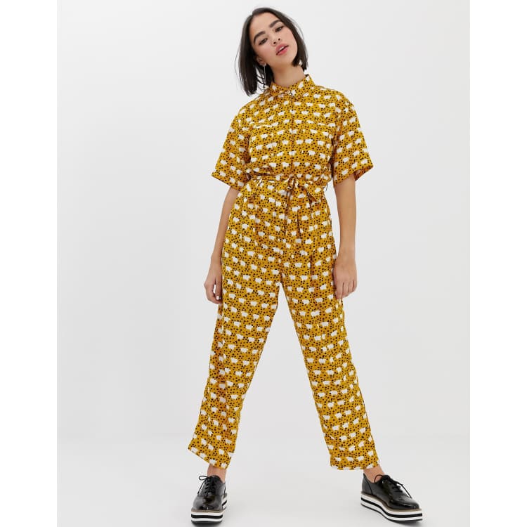 Monki store sheep jumpsuit