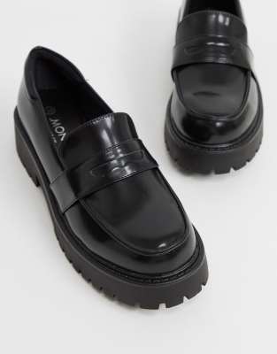 faux leather moccasins