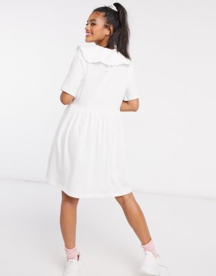 white cotton mini dress