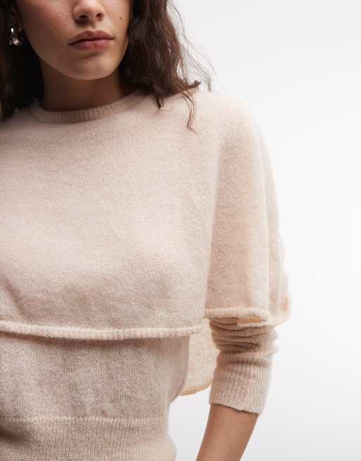 Monki kappe-cardigan i creme, 2 af 4
