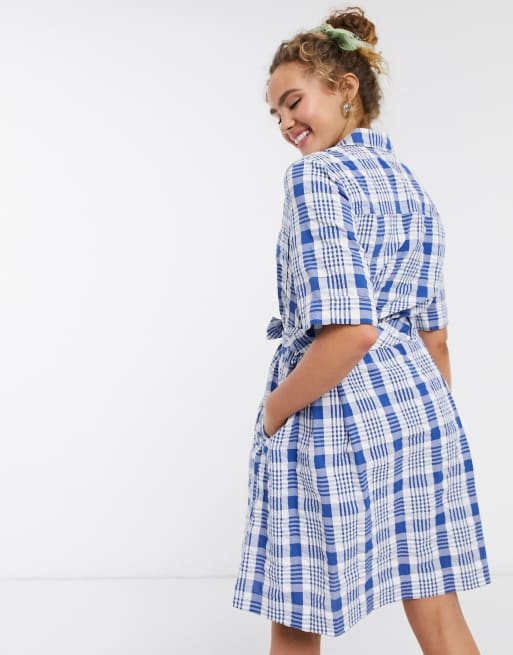 Monki Kariertes Hemdkleid Asos