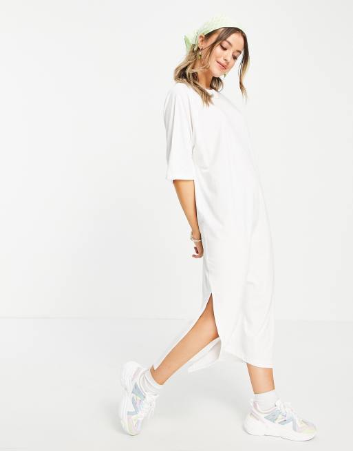 Monki white store shirt dress