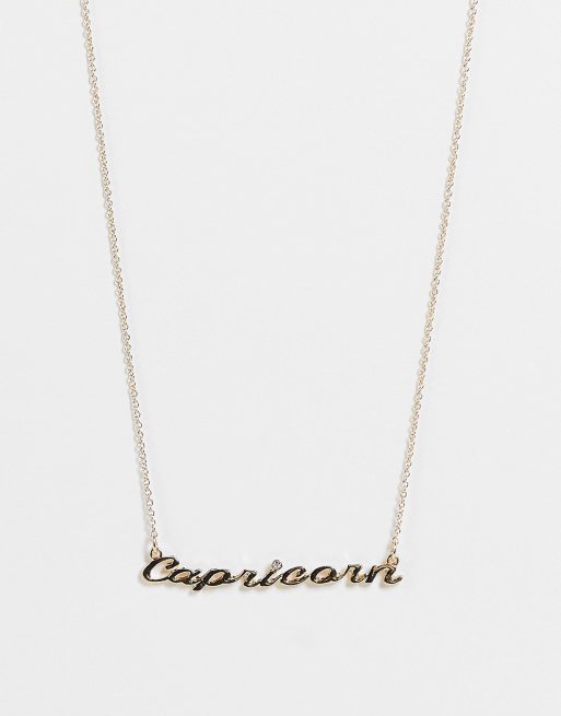Monki - Ketting met sterrenbeeld 'Capricorn' in goud