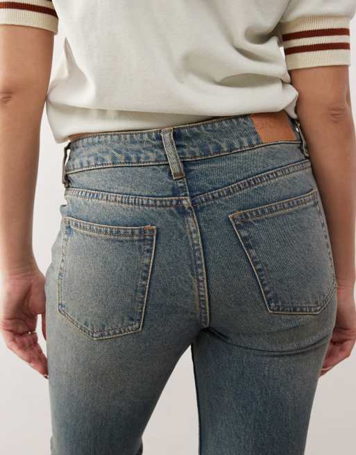Monki - Kiki - Løstsiddende jeans med lav talje og svaj i mørkeblå, 4 af 5