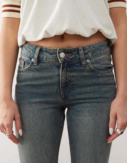 Monki - Kiki - Løstsiddende jeans med lav talje og svaj i mørkeblå, 5 af 5