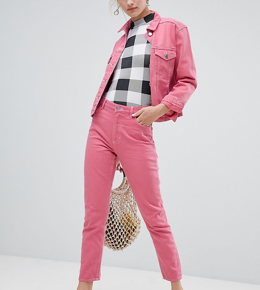 Monki - Kimomo - Jeans in roze, combi-set