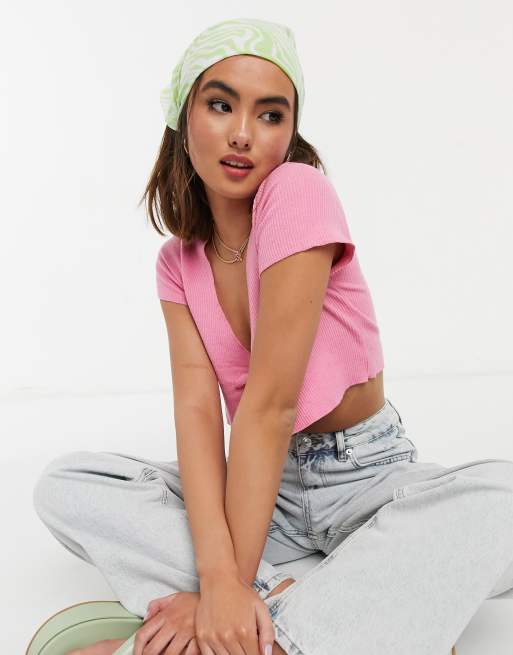 Monki - Kino - Grønt hovedtørklæde med zebraprint, 2 af 4