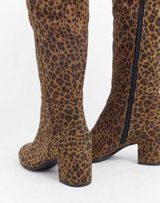 animal print long boots