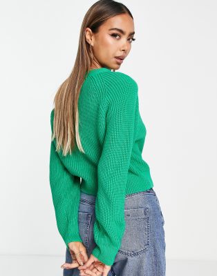 green alpaca cardigan