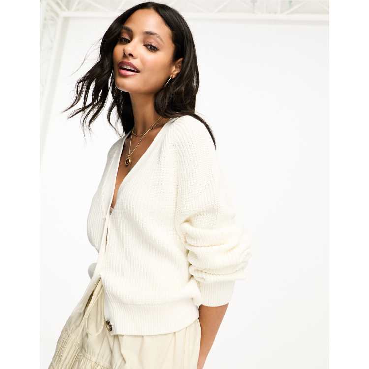 Monki knit cardigan in white | ASOS
