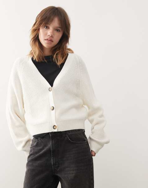 Monki knit cardigan in white - view 1