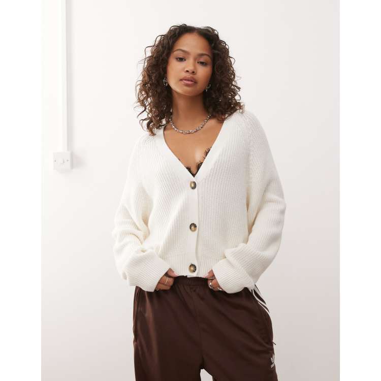 Monki knit cardigan in white | ASOS