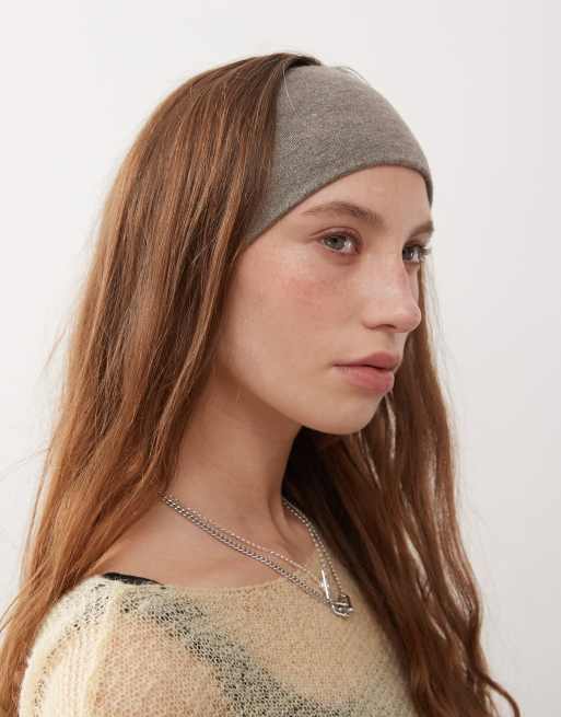 Monki knit headband in mole beige