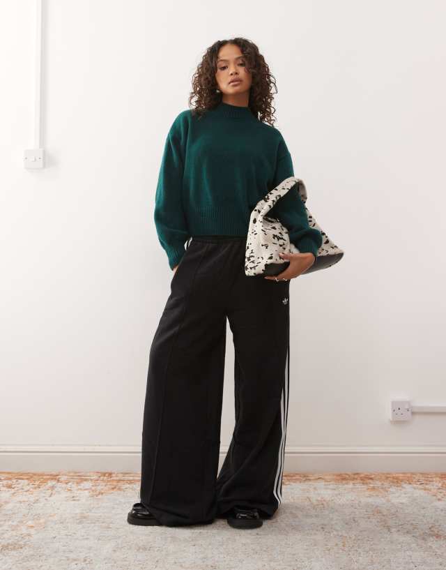 Monki knit turtleneck sweater in dark green | ASOS