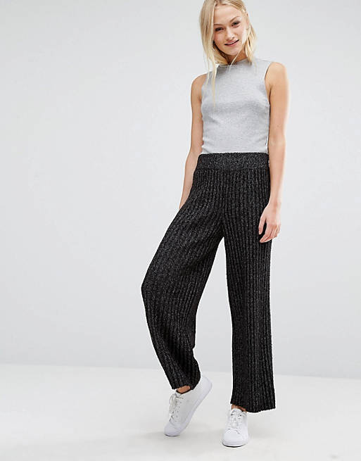 Monki Knitted Cropped Pants
