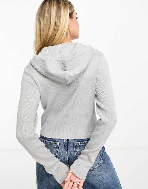 Grey zip store up cardigan