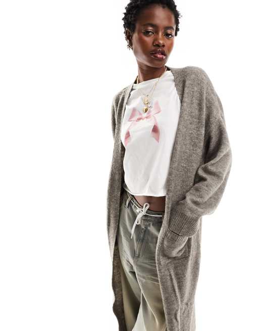 Womens grey 2025 longline cardigan