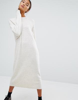 knitted midi jumper dress