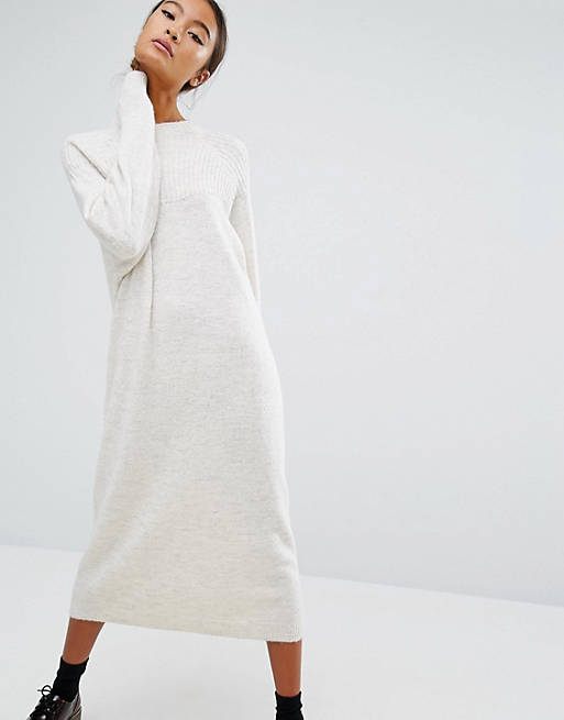 Monki Knitted Midi Jumper Dress