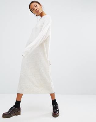 white long jumper dress
