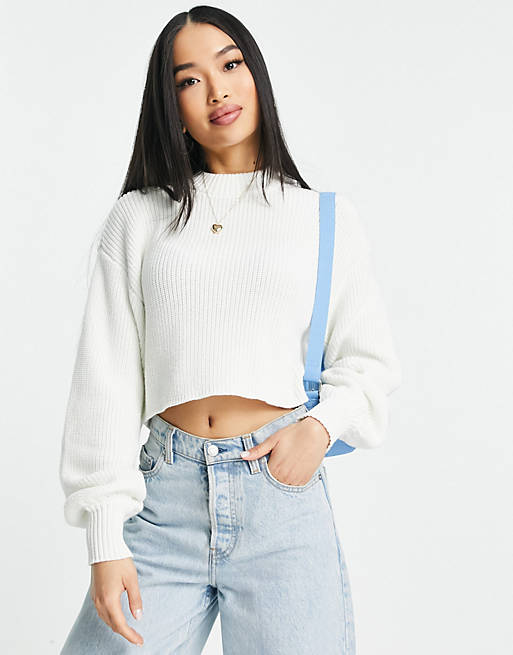 Monki knitted sweater in off white | ASOS