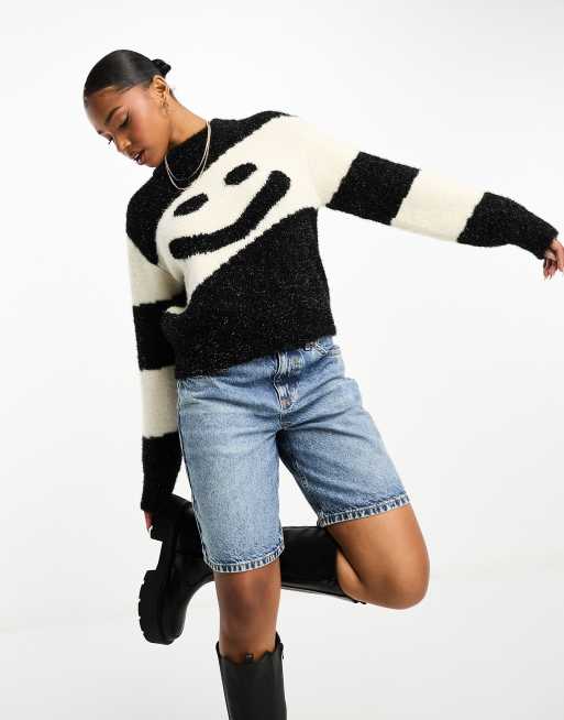 Striped sale glitter jumper