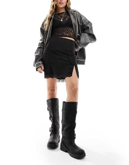 【正規品】LACE WRAP SKIRT WITH PANTS M ブラック 正規品】LACE WRAP SKIRT WITH PANTS M ブラック Access Fashion