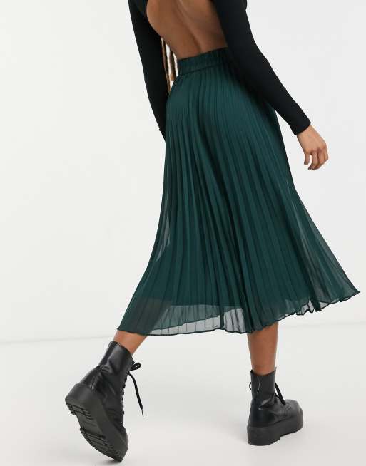 Pleated midi outlet skirt monki