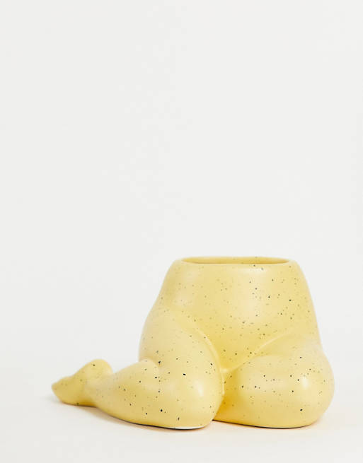 asos.com | Monki leg vase in speckled yellow