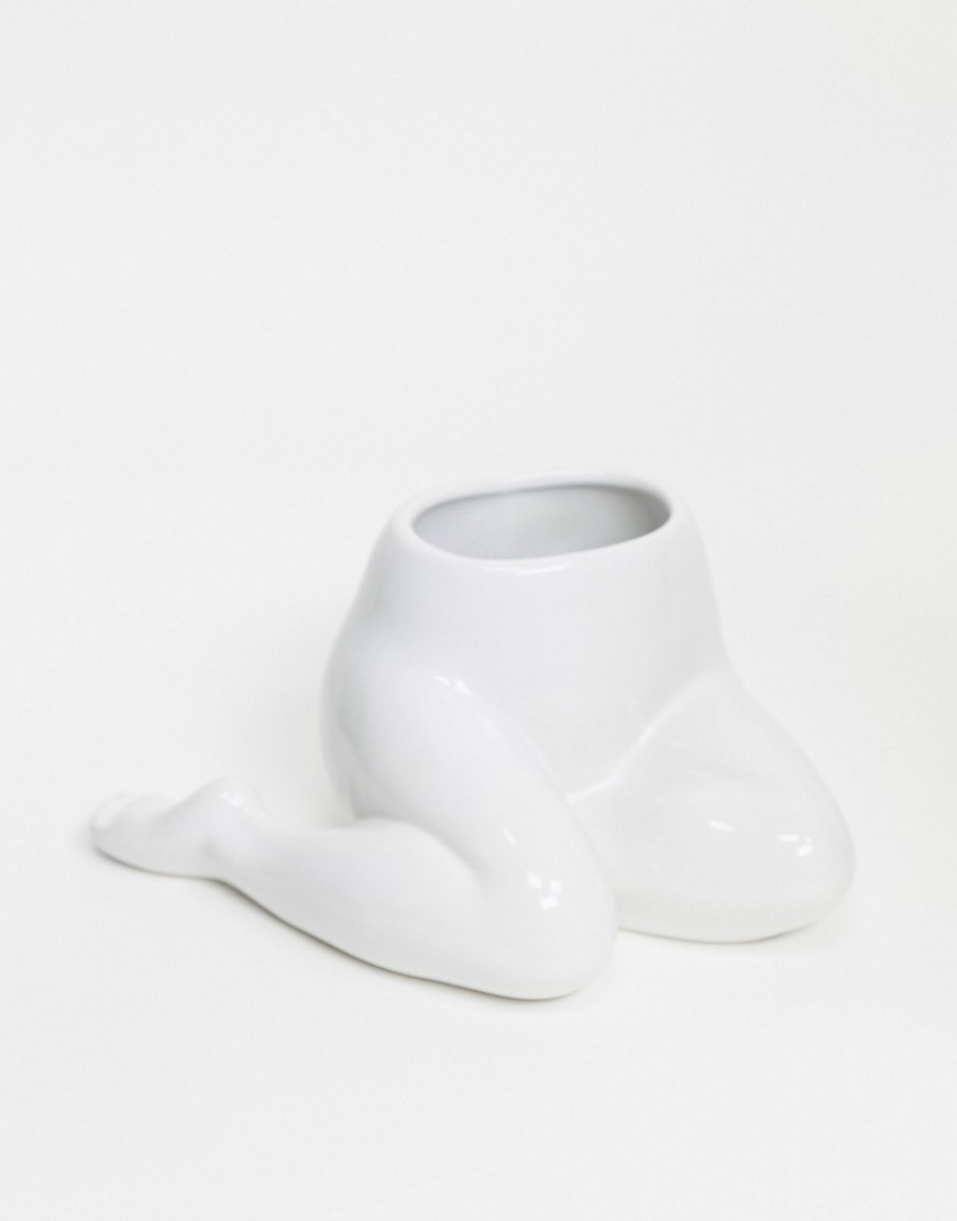 Monki leg vase in white