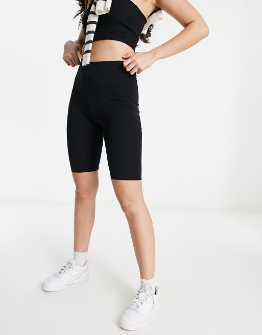 ASOS DESIGN basic legging shorts in black