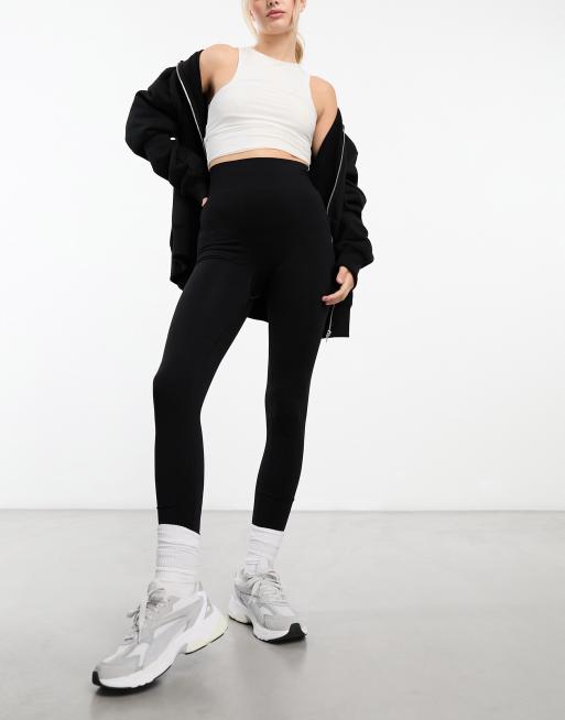 Monki - Leggings neri senza cuciture