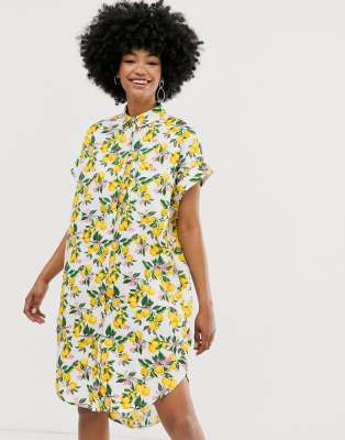 lemon shirt dress