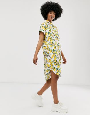 lemon shirt dress