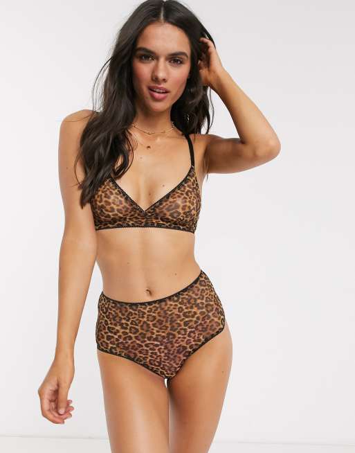 Cheetah store print bralette