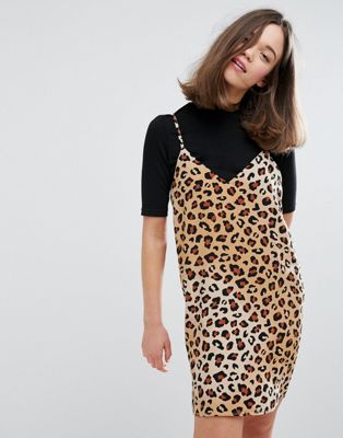 leopard cami dress