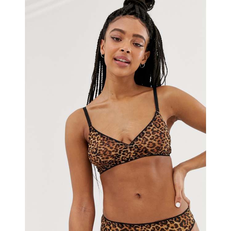 Printed Mesh Bralette