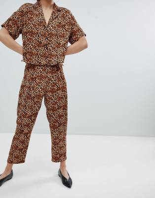 leopard print trousers asos