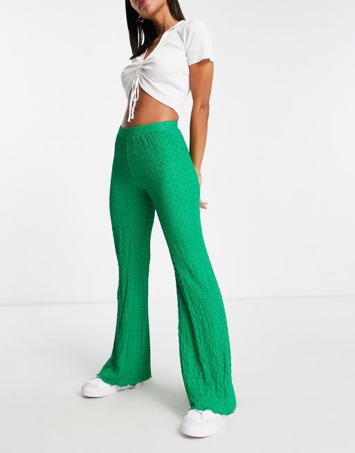 High-waist flared trousers - Brown - Monki