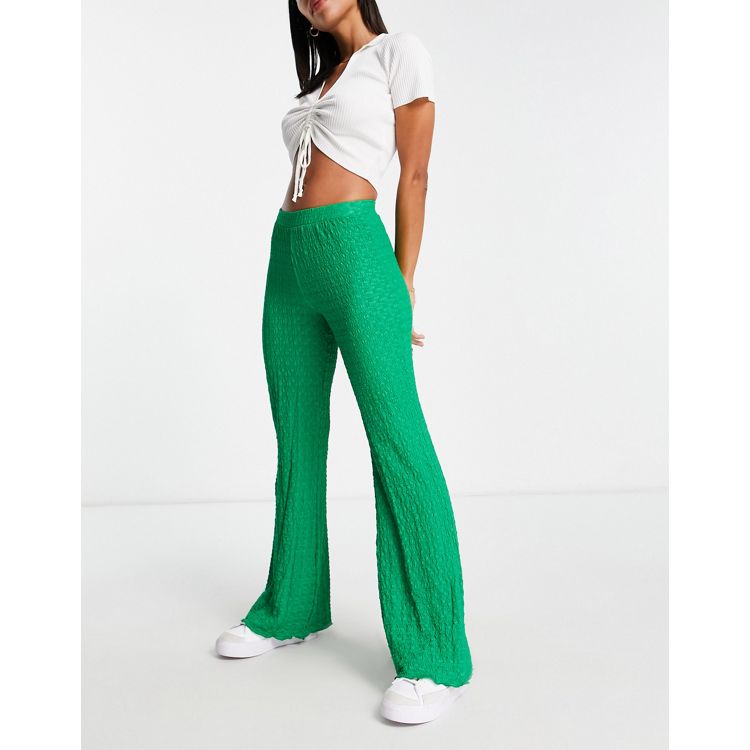 Fila retro flare trousers in green