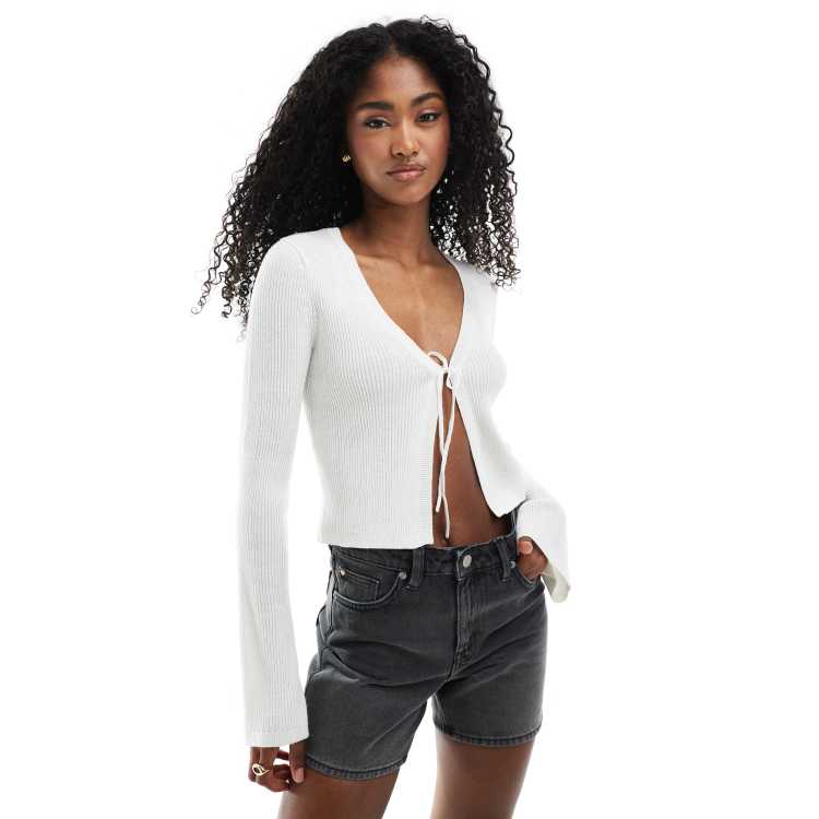 トップス theredthread S wire tie cardigan white トップス theredthread S wire tie cardigan white Theredthread S