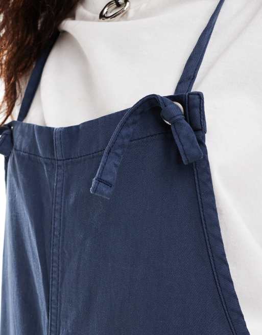 Monki lightweight denim dungarees in blue, 2 of 4