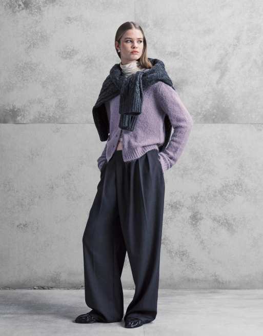 Monki – Lila kofta med knappar fram , 3 av 4